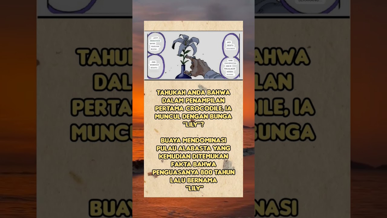 Apakah sebuah kebetulan Lily sebagai Ratu masa lalu  Alabasta? 