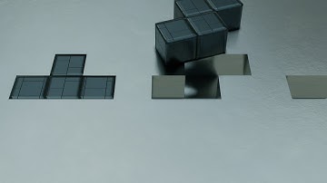 Satisfying 3D Blocks Blender Animation || Perfect Fit