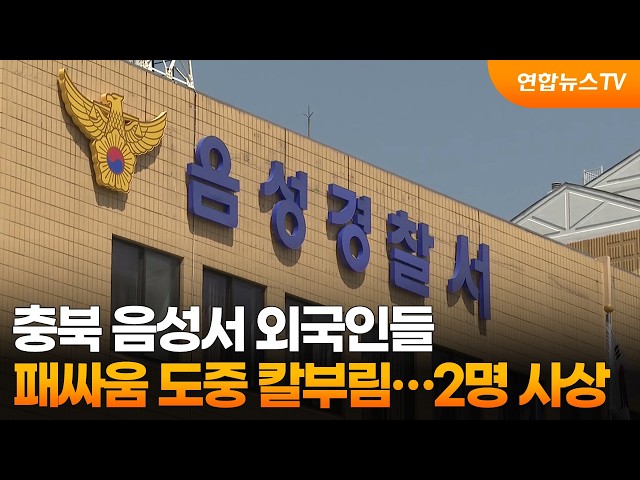 충북 음성서 외국인들 패싸움 도중 칼부림…2명 사상 / 연합뉴스TV (YonhapnewsTV)