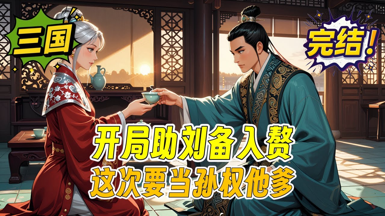 完结《开局助刘备入赘：这次要当孙权他爹》刘备兵马尽失，兄弟离散，却被一清秀少年救下。#穿越 #三国 #战争 #完结 #有声书 #一口气看完