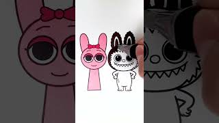 Glitter Coloring In Reverse? Pinki Sprunki Looks Adorable