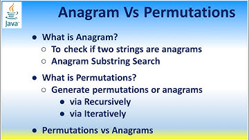 Anagram Vs Permutations Generate permutations anagrams, Anagram Substring Search Recursive Iterative