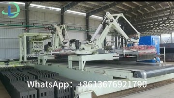 Full automatic clay brick cutting and stacking system
