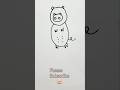 one circle pig song 🐷🐽 easy pig diy🐖 simple pig drawing #viral #peppapig #shorts #shortvideo #art
