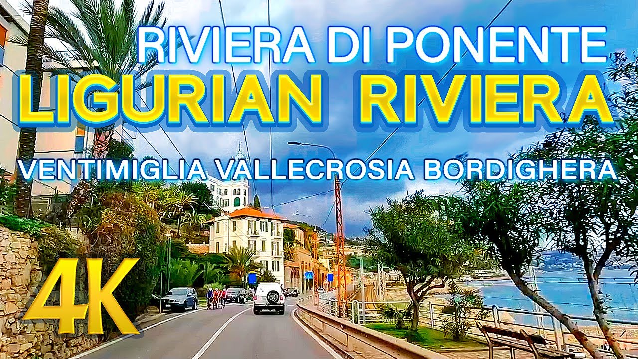 Western Ligurian Riviera Scenic 4K Car Ride through Ventimiglia