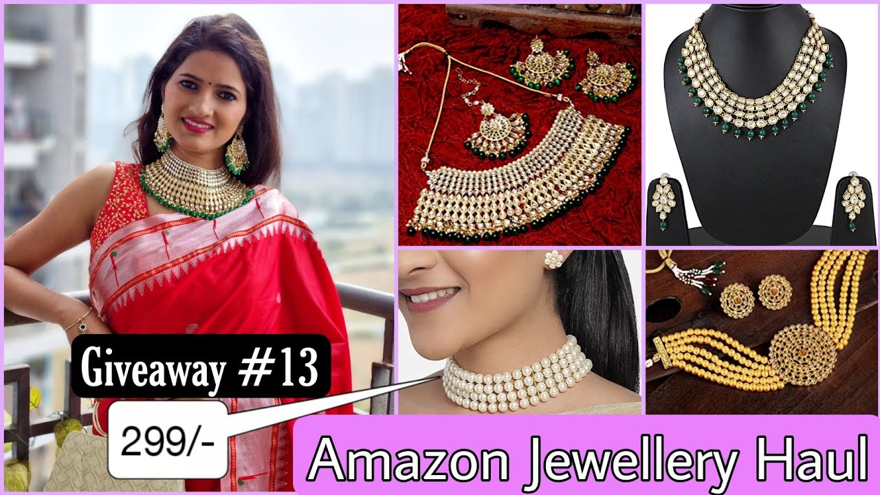 amazon jewellery haul kundan jewelery haul Silver jewellery haul