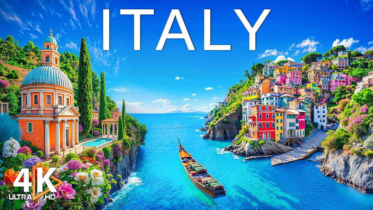 Italy 4K 🌊 Crystal Clear Waters & Sun Kissed Shores with Deep House Chill Summer Mix 2025