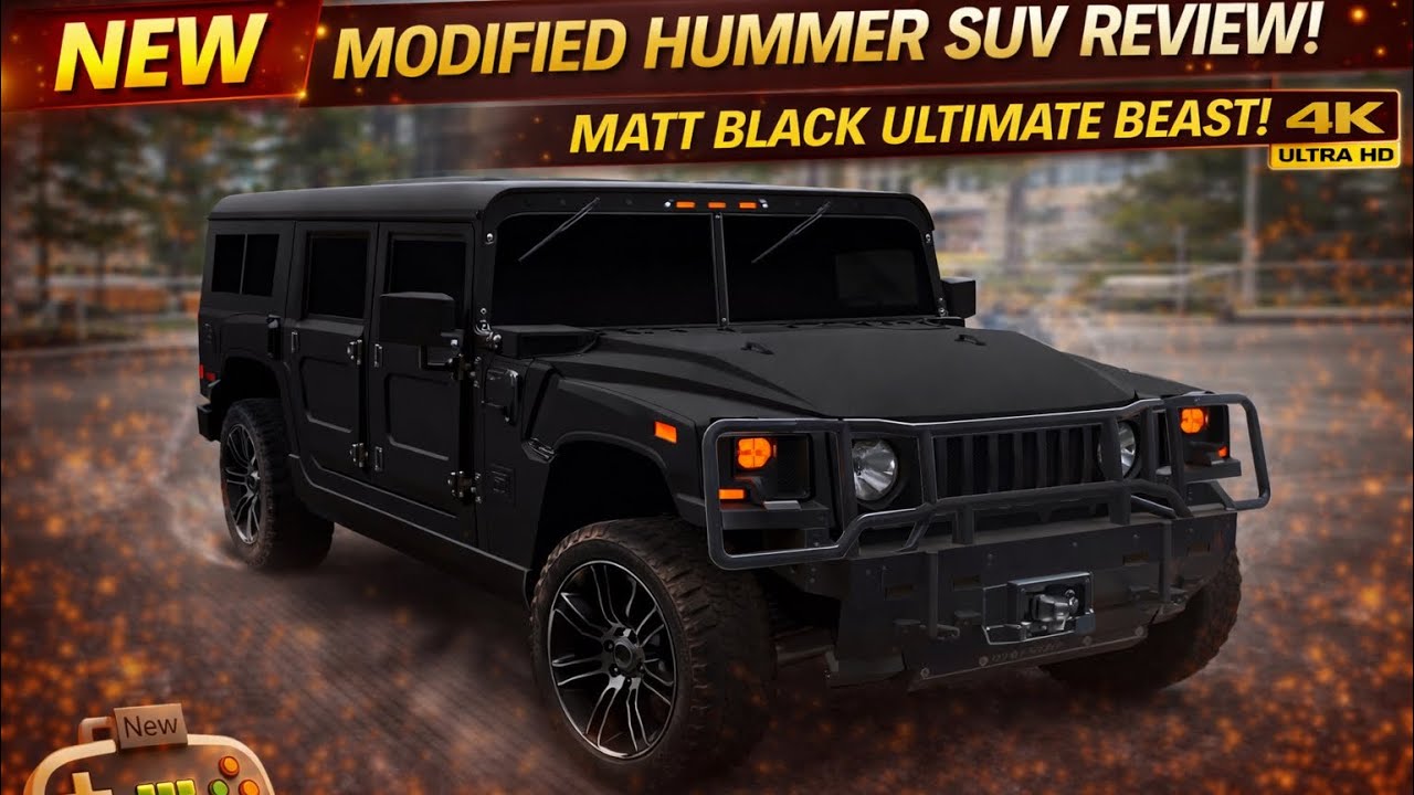 Hummer SUV Matte Black Modified Car Review  | Car Parking Multiplayer | (4K Ultra Graphics Gameplay)