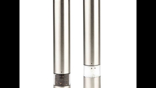 modernhome's Electric Salt & Pepper Mill Grinders (Stainless Steel)
