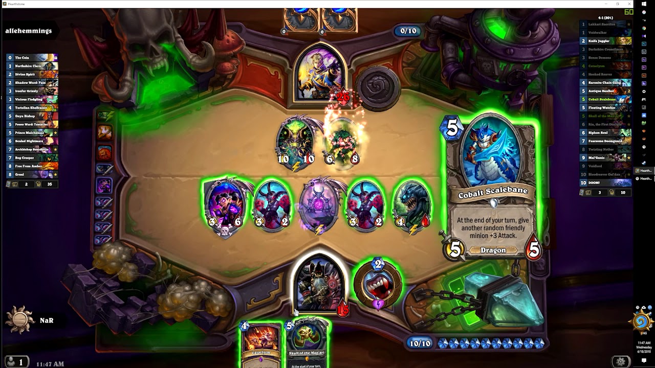 WARLOCK VS PRIEST - LAKKARI SACRIFICE - HEARTHSTONE HIGHLIGHTS