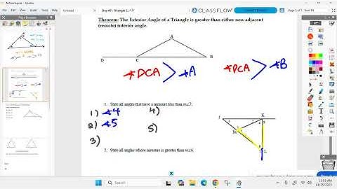 Geometry AB November 25th - Unit 5 Day 7 - Triangle Inequalities