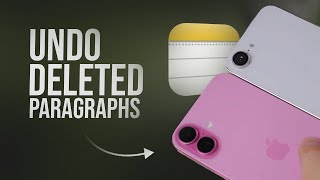 How to Undo Deleted Paragraphs in Notes on iPhone (tutorial)