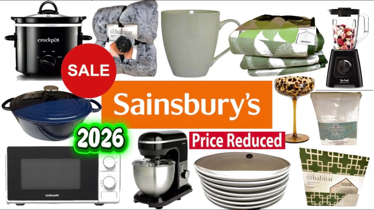 Sainsbury’s Sale 2026 / Appliance / Crockery / and Much More Price Reduced . Walking Tour 2026 .