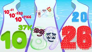 BIG NUMBER RUN /vs NUMBERBLOCK DROP 1 to 10 /vs CROWD NUMBER RUN ∞ ASMR Math Gameplay Android iOS! screenshot 3