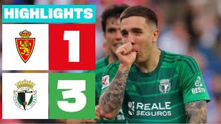 Highlights Real Zaragoza vs Burgos CF (1-3)