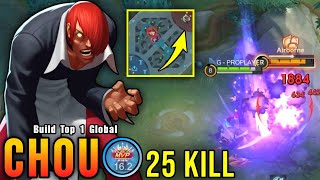 25 Kills!! Offlaner Chou Carry The Game!! - Build Top 1 Global Chou ~ MLBB screenshot 1