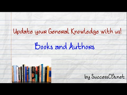 General Knowledge Question Answers On Books And Authors Youtube