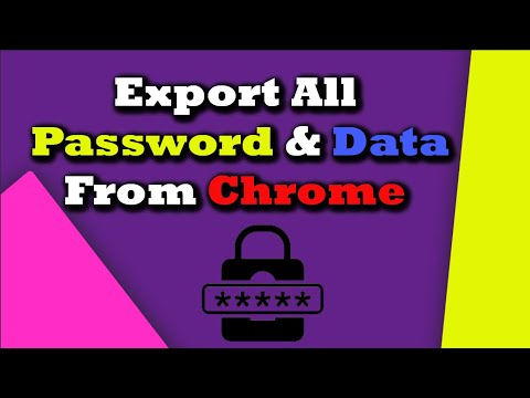 Export All Password and Data from chrome