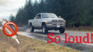 Straight piping 24v Cummins! TOO LOUD!