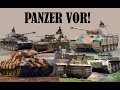 Panzer II, III, IV, V (Panther), VI (Tiger) driving compilation!