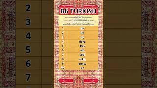 B6 TURKISH NUMBERS