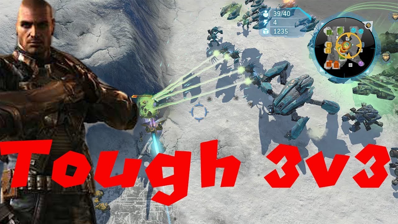 Halo Wars DE: Длительный эпичный 3 на 3 на Glacial Revine против DonatedAlienx