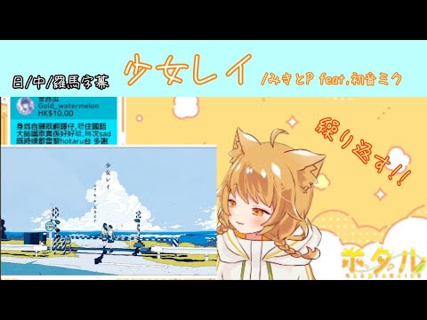 【ホタル/Vsinger】少女レイ/みきとP  feat.初音ミク（弾き語り）(cover)［日/中/羅馬字幕］