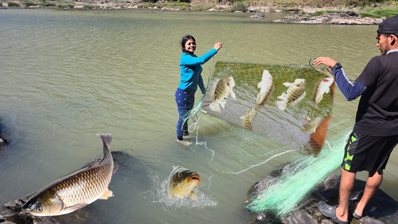 🔴😲Pesca con trasmallo en el rio torola /CHICAS SALVADOREÑAS 