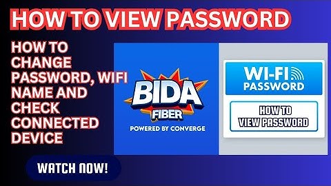How to view, change password and view user of bida fiber 888 #hoobasics #bidafiber