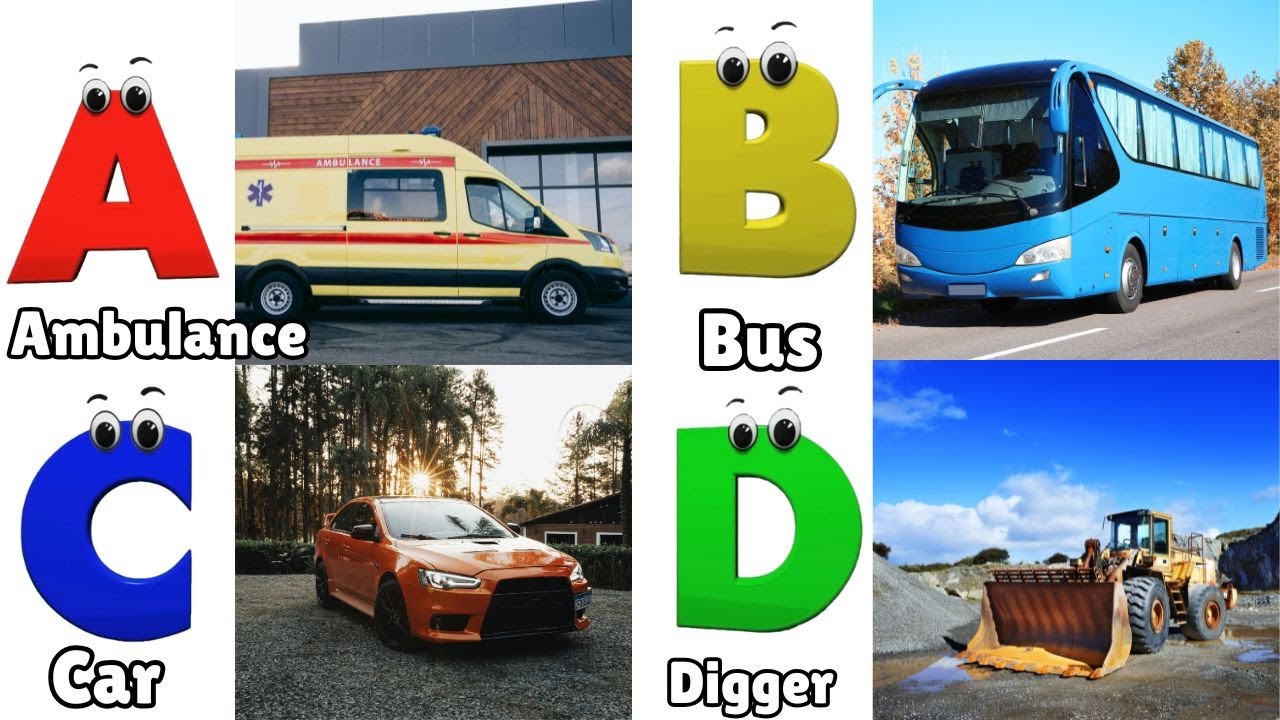 ABC Song Phonics, Transportation Song, ABC Song, Alphabet Educational Song A to Z for kids