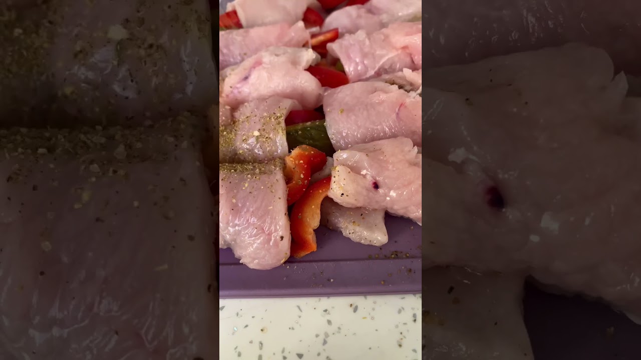 ASRM - Cooking chicken rolls with vegetables. Готовим куриные рулетики с овощами