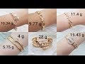 Latest Light Weight Gold Bracelet Designs with Weight