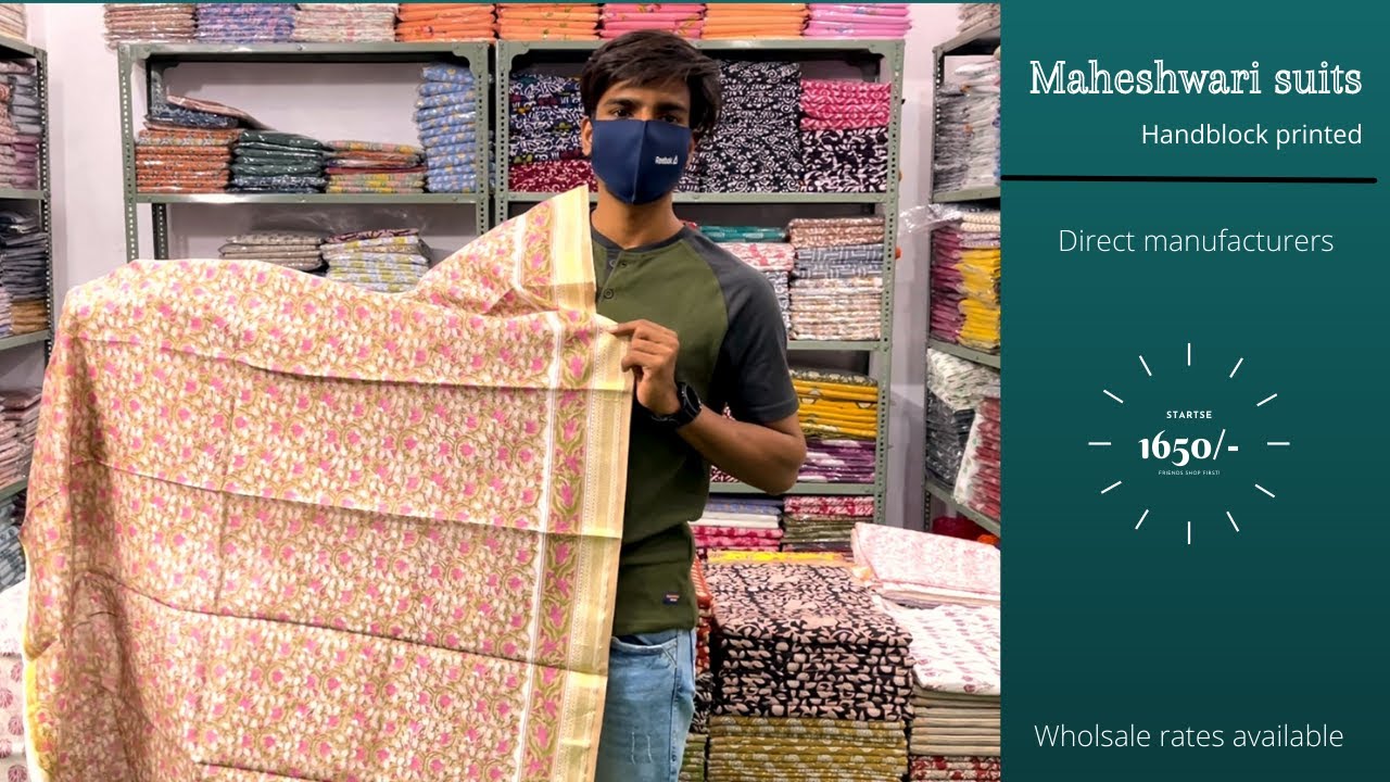 Maheshwari chanderi suits | Wholsale suits | Handblock printed
