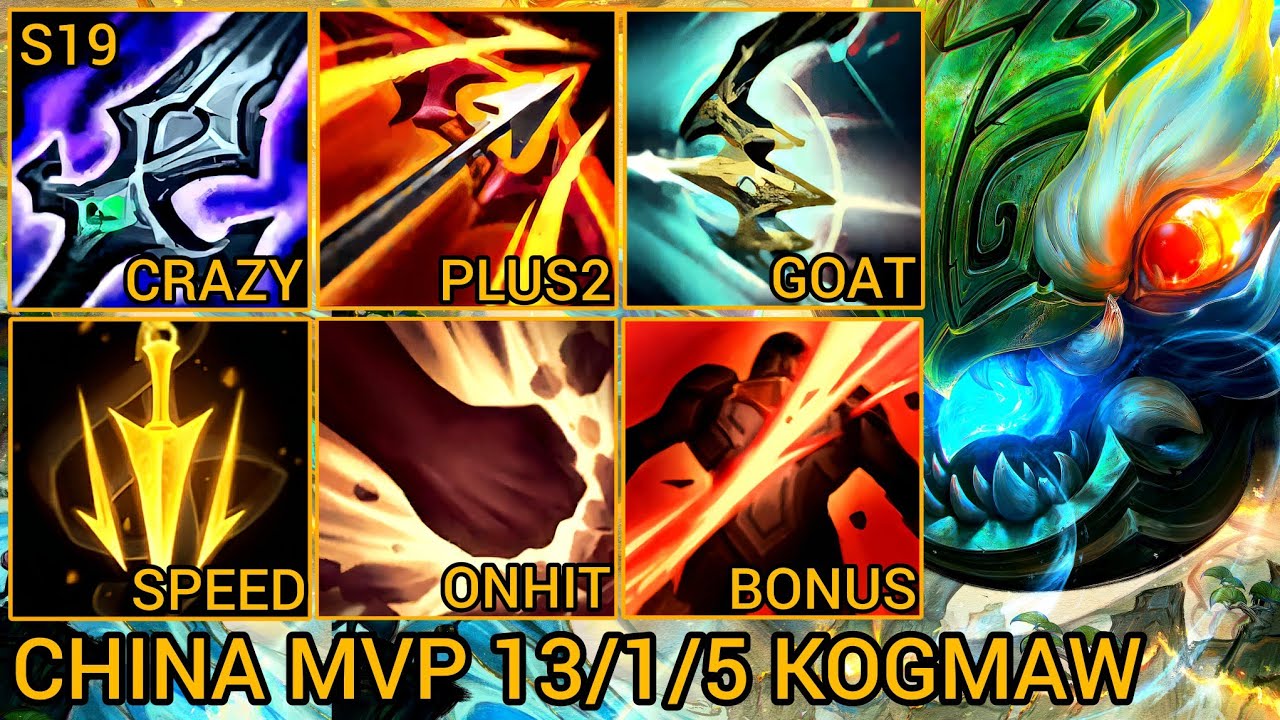 Challenger Kogmaw MVP S+ 13/1/5 - China Wild Rift New Build & Runes By Tiarty