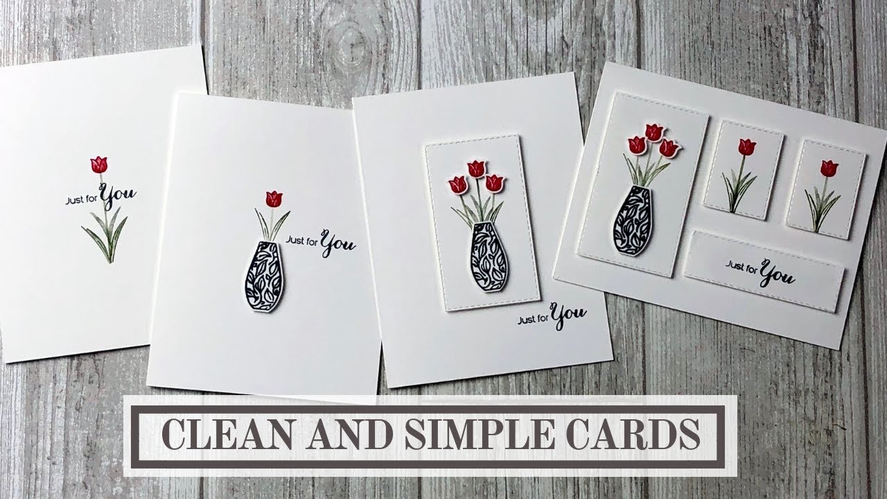 Clean and Simple Cards (One Card 4 Ways) YouTube
