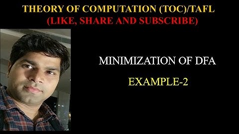 TOC 7.1-MINIMIZATION OF DFA | MINIMIZATION AUTOMATA ALGORITHM | EXAMPLE-2