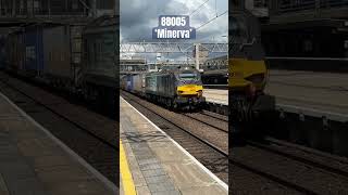 DRS 88005 ‘Minerva’ passes Stafford operating 4M27 0533 Coatbridge (Drs) to Daventry Int Rft Recep