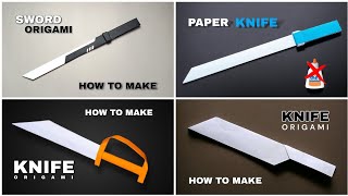 Unexpected 4 Types Paper Knife Making Easy | How To Make Paper Ninja Knife | पेपर चाकू कैसे बनाएं |