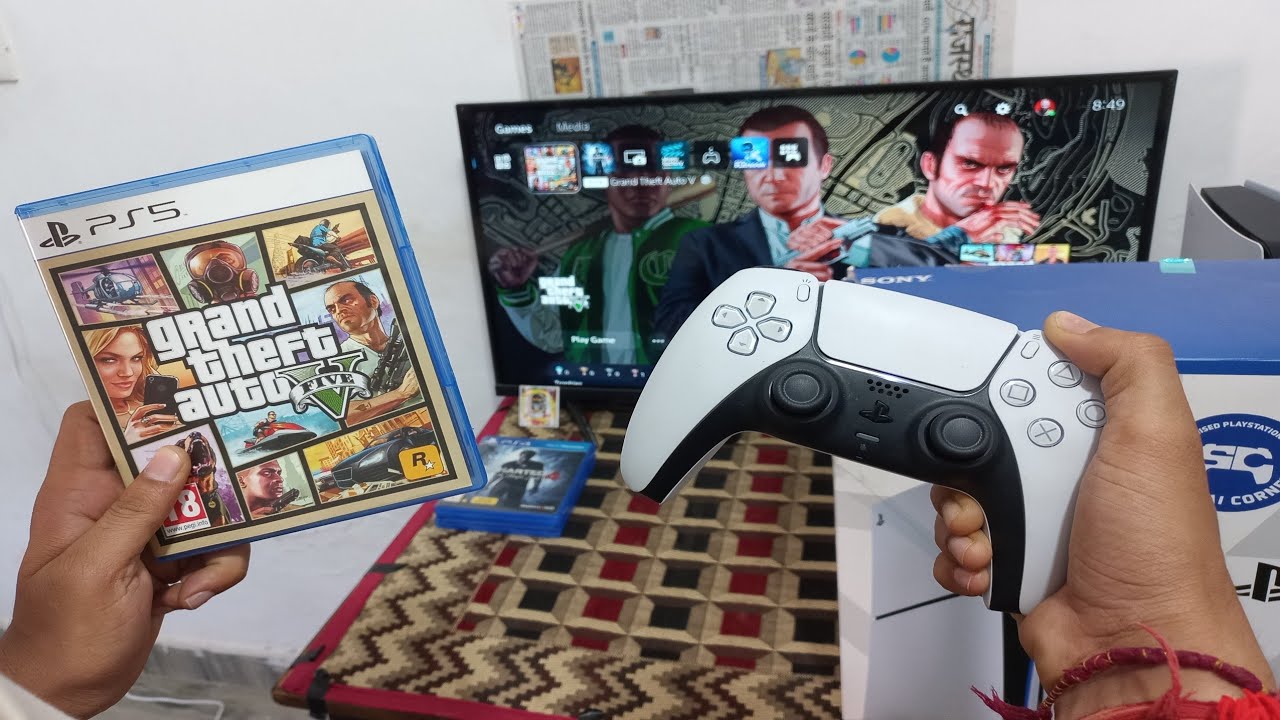 GTA 5 PS5 unboxing , installation and gameplay ( PS5 60 fps gameplay ...