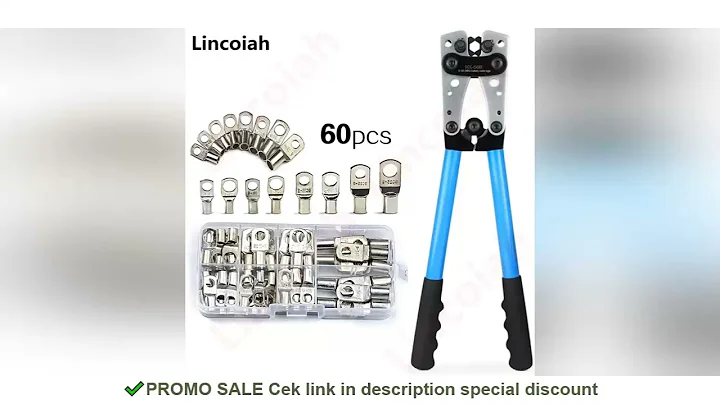 HX-50B Cable Lug Crimping Tool for Heavy Duty Wire Lugs,Battery Terminal,Copper Lugs AWG 8-1/0 with