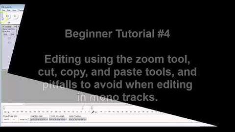 Audacity zoom cut copy paste