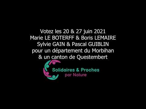 Ref:OSDFHE6e7NI Présentation M. Le Boterff - Candidate Titulaire Départementales 2021 - Canton de Questembert