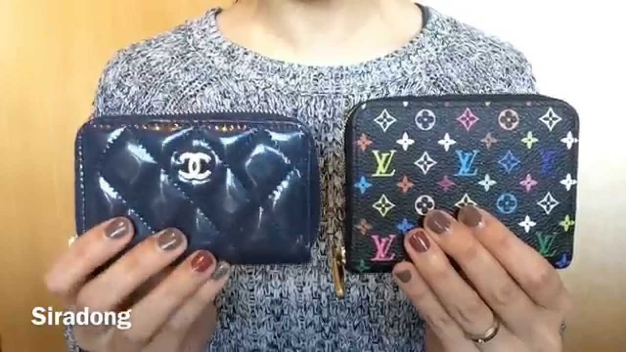 รีวิวเปรียบเทียบ LV Zippy Coin Purse & Chanel Small Zippy Wallet - YouTube