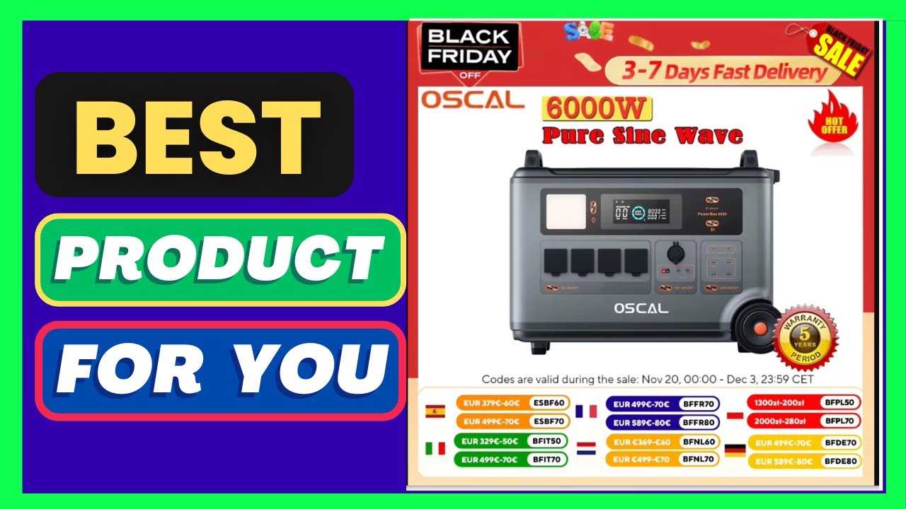 Oscal Powermax6000 6000W Rugged Power Station