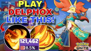 This is How You Play DELPHOX Right Now! | Fire Blast   | Fire Spin | Pokemon Unite