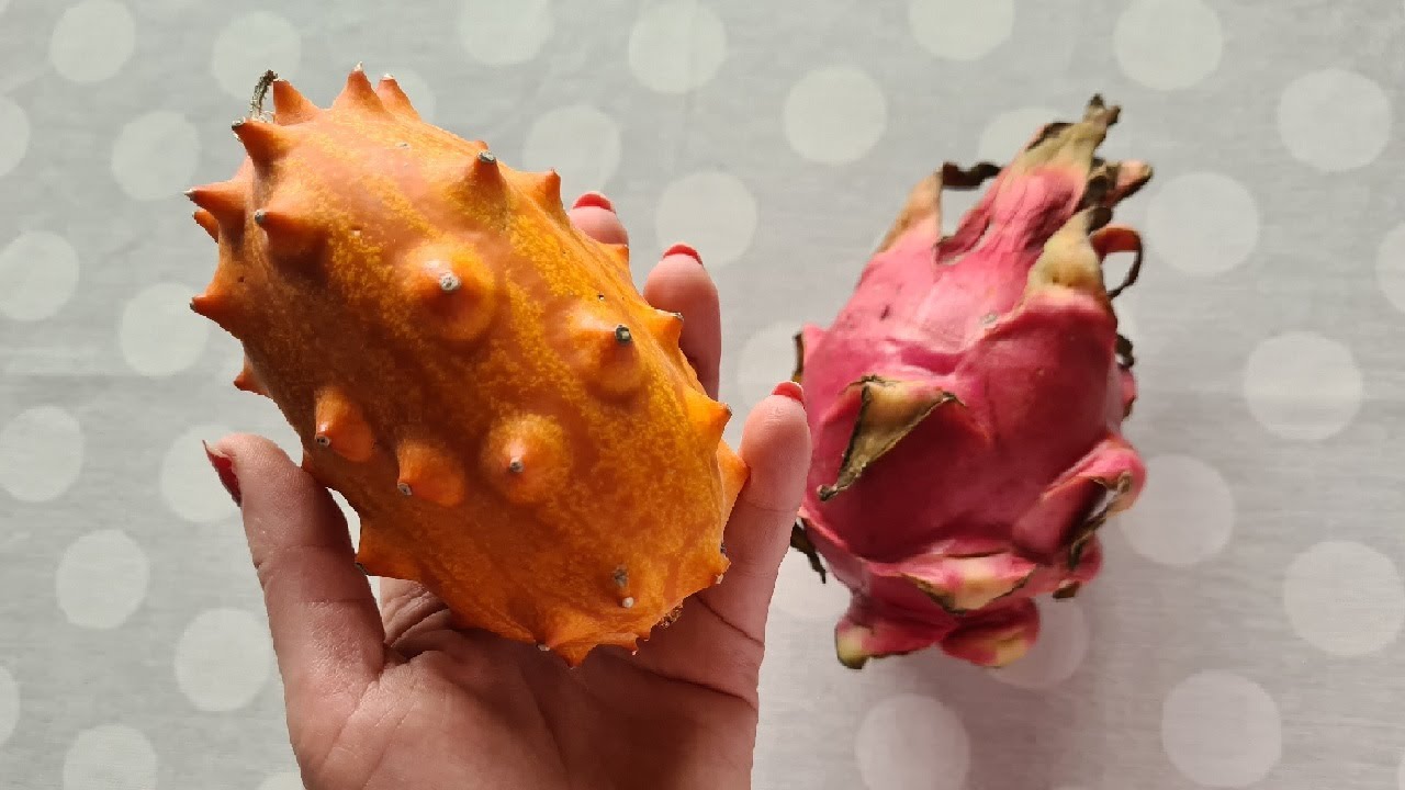 Первый раз пробуем ПИТАХАЙЮ - ДРАКОНИЙ ФРУКТ и КИВАНО | Экзотический ...