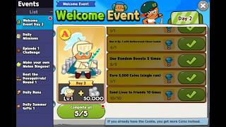 Event Cookie Run Classic Global Launch: Mission New Player Day 2 - Cookie Run Kingdom