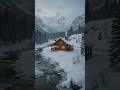 ❄️ Cozy Snow Cabin in the Mountains | Winter Wonderland Escape 🏔️