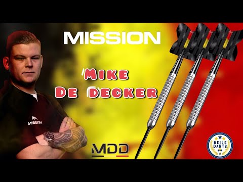 ダーツ MISSION Mike De Decker Silver 2BA 20g Mission Mike De Decker Darts - Steel Tip - 95% Tungsten - Silver