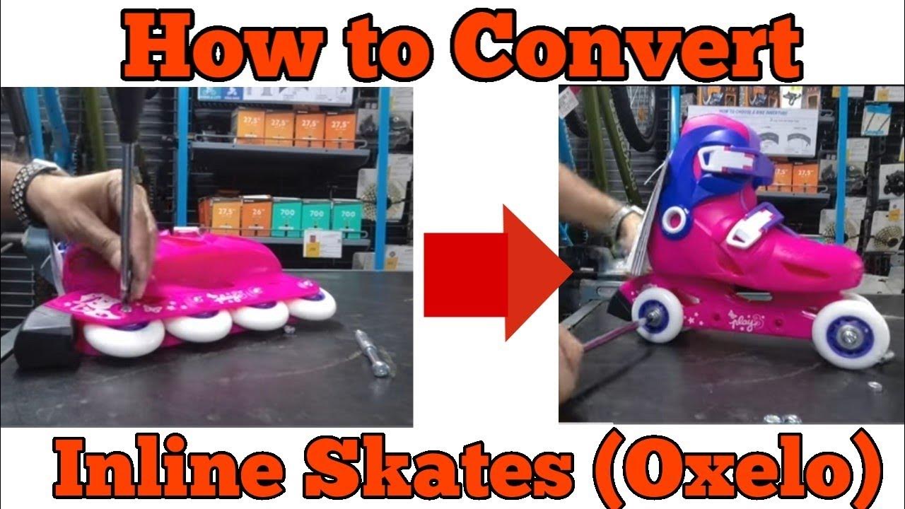 How to convert Quards to Inline Skates Oxelo skates ROLLER PLAY 3